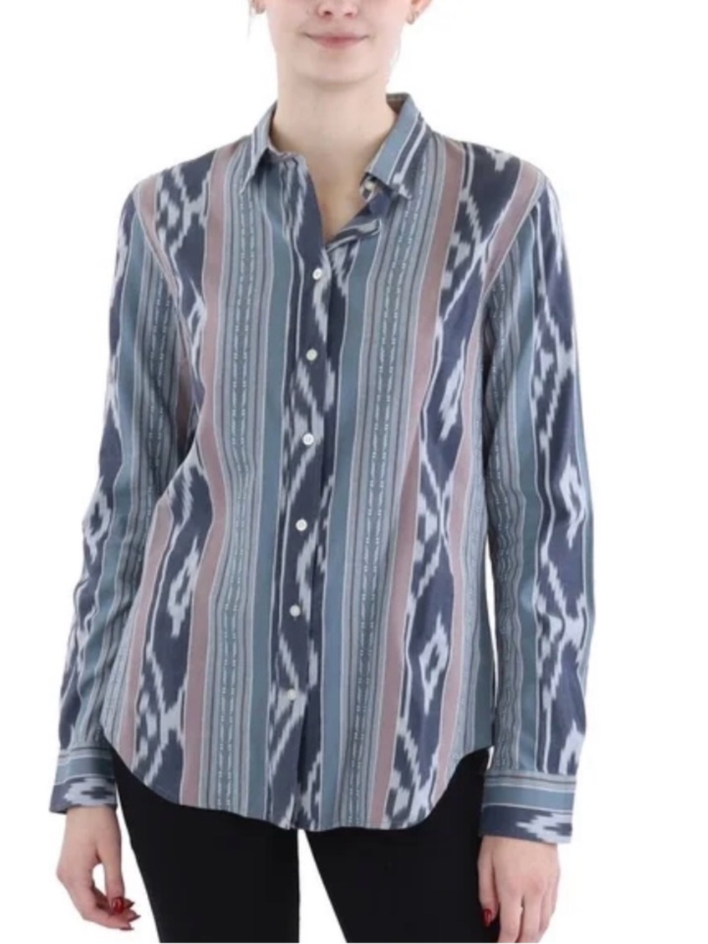 Lauren Ralph Lauren Ikat-Stripe Button-Down Shirt